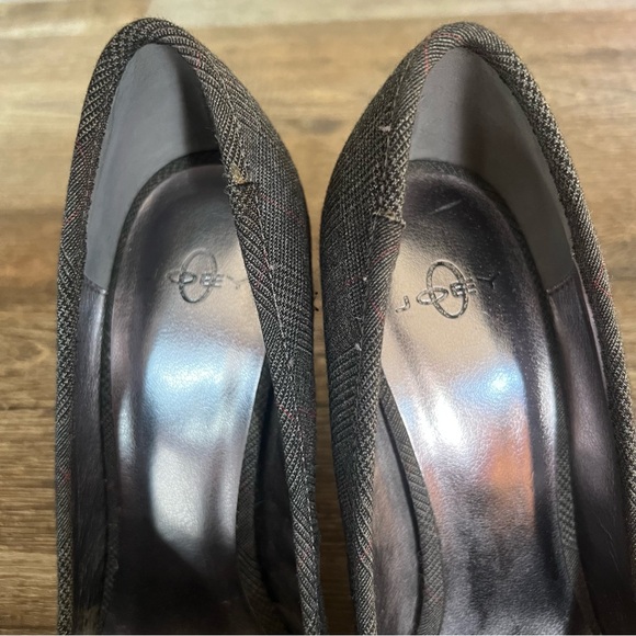 Joey O Plaid Shoes with Velvet Bow Detail - Grey/Red/Black - Picture 8 of 12